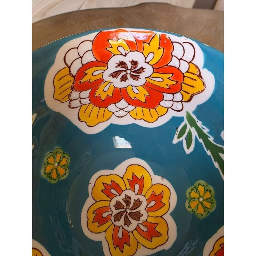 Royal Dining Jumbo‎ Gold Hand painted Hand-Painted Ceramic Bowl Gold-Toned
